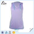 Running Wear Femmes Hauts de course sans manches avec Hoodies